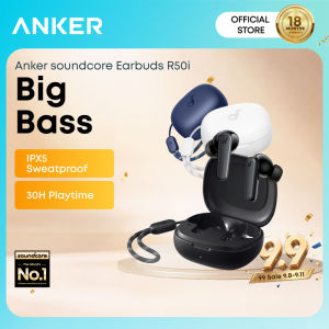 Anker soundcore R50i True Wireless Earbuds Big Bass Bluetooth 5.3 30H Long Playtime Water-Resistant 2 Mics for AI Clear Calls 22 Preset EQs TWS A3949