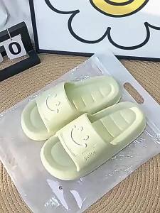 Smiley Face Slippers For Women Eva Summer Indoor Home Thick-Soled Non-Slip Sandals For Men And Couples