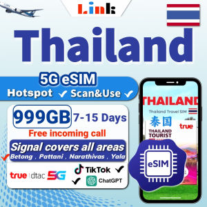 eSIM Thailand Happy Tourist DTAC eSIM  7-30 Days Validity High-Speed 4G/5G Ideal for Long Stay Visitors in Thailand