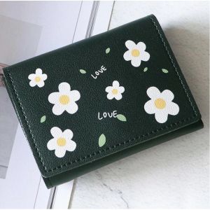 ABC Dompet Lipat Mini Motif Flower A66 Dompet Fashion Wanita Korea Import Real Pict
