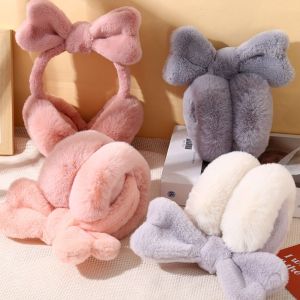 USEFUL TOOL Wind Proof Plush Earmuffs Coldproof Foldable Winter Ear Cover kawaii Ear Protection Bowknot Ear Earmuffs Male/female