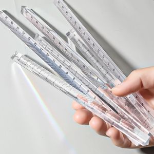 DFVDSPW Accurate Office School Supplies Acrylic Students Stationery Transparent Straight Ruler Measuring Tools Triangular Rulers