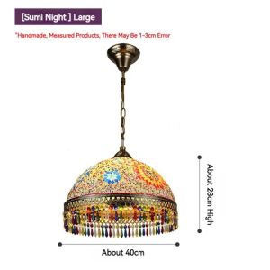 Bohemian Chandelier Retro Crystal Lamp Decorative Lamp Country Bedroom Dining Room Chandelier Cafe Staircase Chandelier