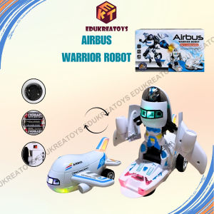 Pesawat Robot Transforming plane Airbus Mainan anak deformation robot airbus