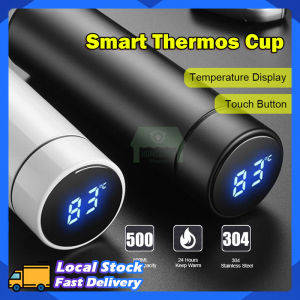 500ML Portable Stainless Steel Vacuum Flasks Smart Thermos Bottle LED Temperature Display Thermos Insulated Double Wall Leakproof Gift Cup