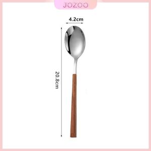 Jozoo Creative Utensils Stainless Steel Spoon Fork Knife Teaspoon Exquisite Tableware 1Pc