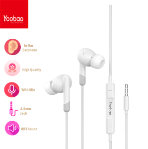Original YOOBAO L-O14 HiFi Sound Quality Earphone 3.5mm Connector with HD Microphone & 3 Buttons Controlling