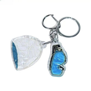 Wavy Keyrings Pendant Swimming Pool Keychain Decorations Bag Charm Creative Handbag Charm for Women Girls