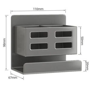 Bathroom Shelf Makeup Storage Organizer No Drill Toiletries Shelves Wall Mount Comb Skin Care Product Rack Bathroom Accessories