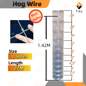 Hog wire fence Galvanized 7 to 10 Holes goat wire field fence hogwires kambing cattle panels Fence