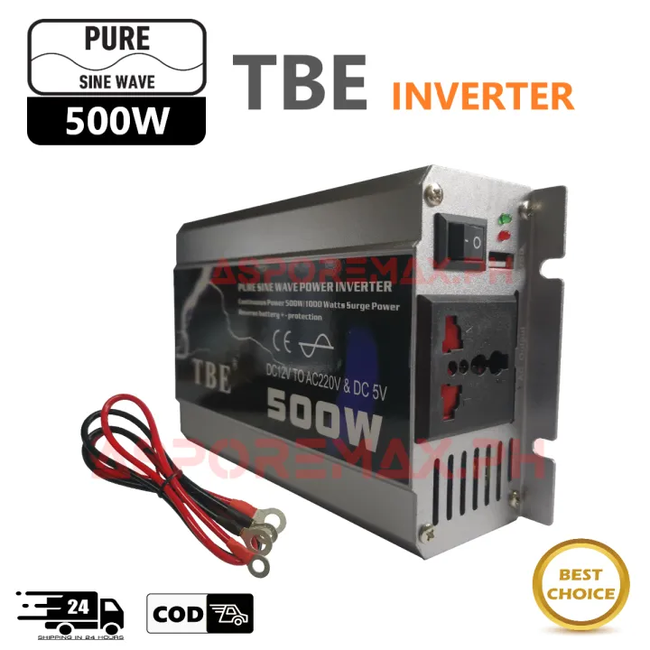 TBE 300W 500W 1000w Pure Sine Wave Car Power Inverter 12V DC To AC 220V ...