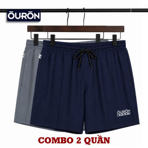 [COMBO 4] Quần Short Nam OURON Form Basic Vải Xi Giãn Quần Đùi Nam Thoáng Mát Túi Khóa Zip Tiện Lợi Cạp Chun Dây Rút Size 40-90Kg