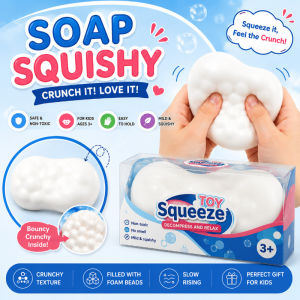 Soap Ball Crunchy Squishy Toy Slow Rising Squeeze Stress Relief Toy for Kids