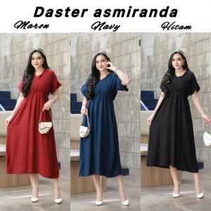 Promo Daster Asmiranda Lengan Pendek / Midi Dress Asmiranda Import