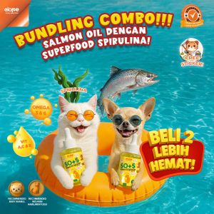 ELOPE  SOS minyak ikan salmon oil spirulina vitamin kulit bulu lebat anti rontok kucing anjing