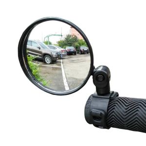 Universal Bicycle Rearview Mirror 360 Rotation Handlebar End Mirror Bike Side Mirror Lens Safety