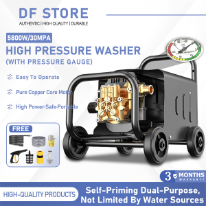 5800W/3600W High Pressure Washer Portable Super Strong Water Pressure Sprayer Car Wash Machine High Quality Heavy Duty Fully Automatic Cleaning Tool High Power Home Cleaning Machine Comes with accessories