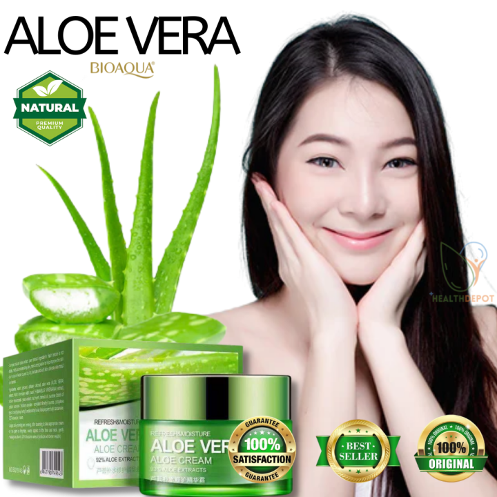 Bioaqua Aloe Vera Cream Original Moisturizing Soothing Gel Natural Aloe Vera Extract Serum 8745
