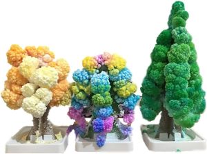 3 in 1Christmas Tree Magic Growing Paper Tree Colorful DIY Crystal Growing Kit/Ornaments Decoration Toy Novelty Xmas Gift Boys Girls Science Kits & Toys Learning Guide (A)