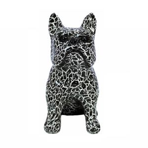 DUOJI Mini Tượng chó Bull pháp Graffiti Hoạt hình Dễ thương Tượng chó Bull vẽ Trang trí cảnh quan siêu nhỏ Tinh tế Tượng chó đầy màu sắc Trẻ em