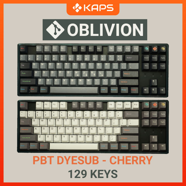 Keycap Oblivion Coder PBT profile Cherry in dyesub 129 nút cho bàn phím ...