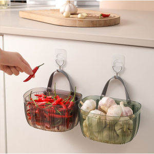 Combo 2 Giỏ đựng gia vị đồ nhà bếp treo tường