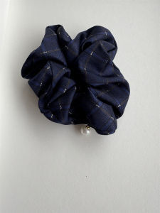 21mm mulberry silk hair scrunchies for women dark blue hair tie for lady high quality hair accessories