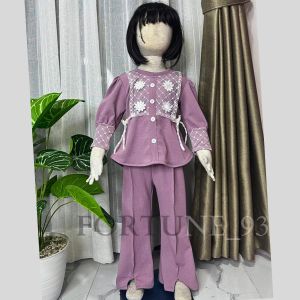 Setelan Terbaru Anak Perempuan Mix Tile Brukat Model Kekinian Korean Style Usia 3 - 12 Tahun Bahan Knit Import Setelan Tunik Anak Termurah Bahan Knit Import Celana Cargo Set Jumbo Anak Set Anak Tangung Oversize - COD