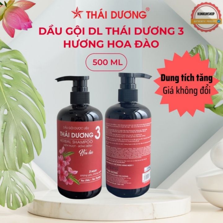 Dầu Gội Dược Liệu Thái Dương 3 hương Hoa Đào ( 500ML) - Sao Thái Dương ...
