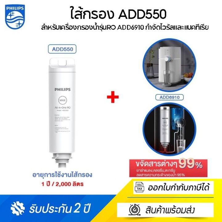 Add550 Philips RO DISPENSER FILTER ใส้กรอง ADD550 สำหรับเครื่องกรองน้ำรุ่นRO ...