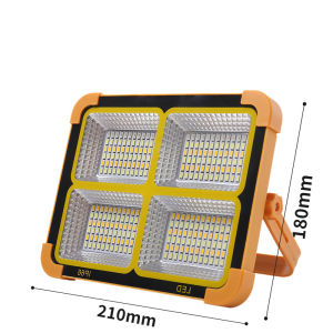 Solar portable light rechargeable floodlight garden outdoor camping light portable high power super bright emergency light