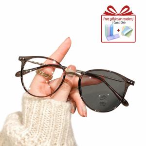 Photochromic Anti Radiation Glasses Sun Protection Replaceble Eyewear Fashion Woman Men Eyeglasses