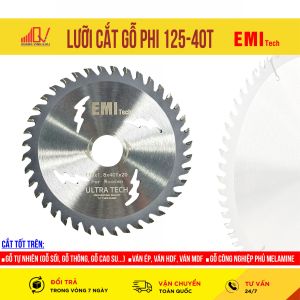 Lưỡi Cắt Gỗ EMITech 110 - 300 - Hợp Kim T.C.T Siêu Cứng Chuyên Cắt Gỗ Tự Nhiên Gỗ Công Nghiệp MDF