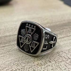 Mens Pure Stainless Steel SCOUTS ROYALE BROTHERHOOD SRB Ring Size 6-14