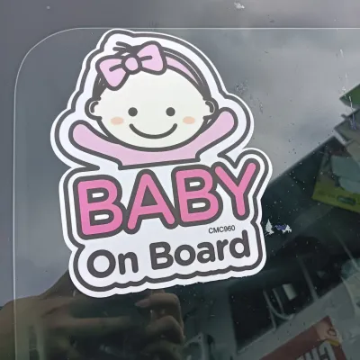 CMC901/960 Baby On Board Car Sticker for Windscreen (Interior Static Sticker) Pelekat Cermin Dalam