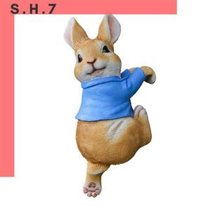 Cute Rabbit Creative Sculpture Garden Supplies Resin Figurine Decoration Craft Handicraft Perfect Gifts for Garden Flowers Pot