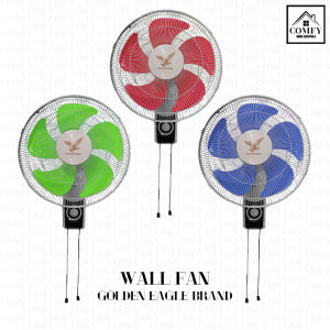 16" Electric Wall Fan High Performance Three Speed (Golden Eagle GDF-16WG)
