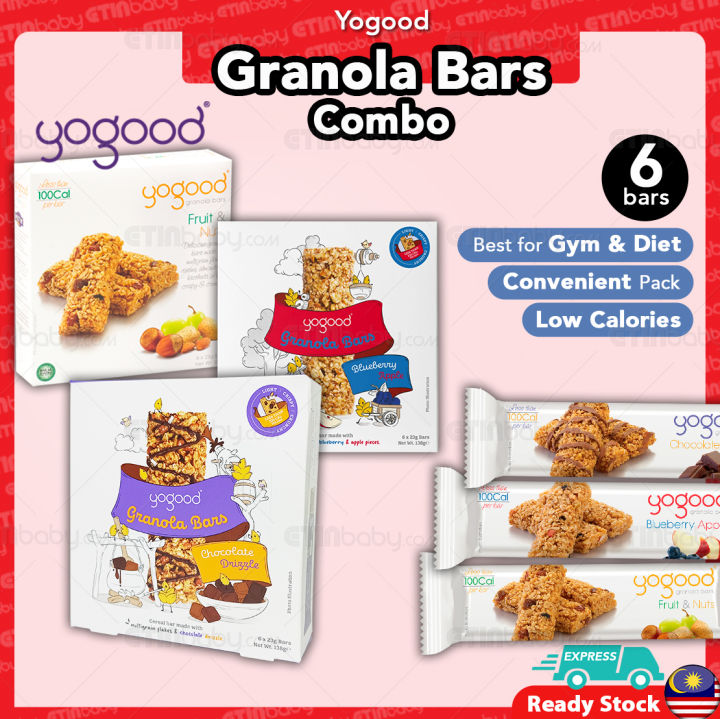Yogood Granola Bars HALAL [ 6 Bars ] 138g Cereal Snack Bar Crunchy