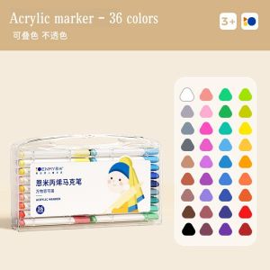 Acrylic Marker Pen Waterproof Markerpen Paint Drawing Colouring Kids Drawing Permanent Art Marker丙烯马克笔