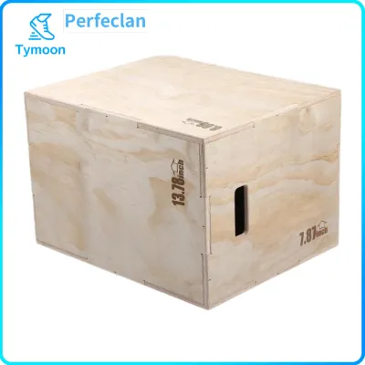 Wooden Plyo Box 3 in 1 Plyometric Box Multifunctional Step up Box Agility Box Plyometric Jump Box for Dips Fitness Squats