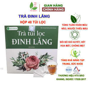 Hộp 40 túi Trà đinh lăng túi lọc trà an thần hoạt huyết dưỡng não ngủ ngon cho người rối loạn tiền đình thiếu máu hoa mắt chóng mặt