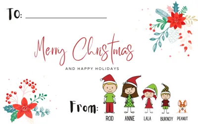 PERSONALIZED HOLIDAY GIFT CARD | CHRISTMAS CARDS CUSTOMIZED | ANY OCCASIONS CARD - PERSONALIZED GIFT TAG - WIGGLY BABY PH