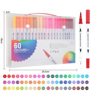 Watercolor Brush Pen Colors Marker Pens Painting Drawing Art Supplies Dual Tip Brush Pen Highlighter