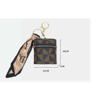 Wallet Keychain Earphone Case Storage Protective Cover for Wireless Earbuds Travel Wallets for Women