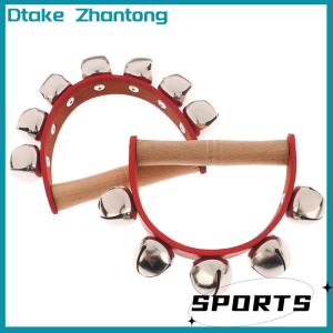 Dtake Handbell Hand Bells With 5pcs 7pcs Jingle Bells Wood Handle Musical Instrument Bell Toy Gift For School Music Class Home Daycare