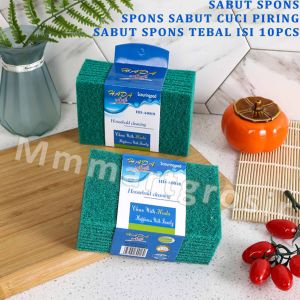 Sabut Spons / Spons Sabut Cuci Piring / Sabut Spons Cuci / Isi 10pcs
