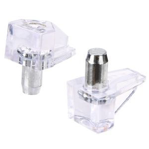 50pcs Clear Plastic Support Peg Cabinet Shelf Support Cabinet Support Pin Holder Pins Hardware Accessories