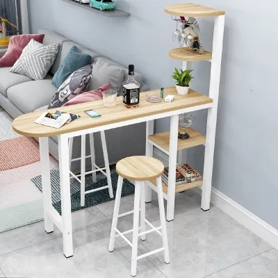 Bar table storage rack integrated household high table living room partition table