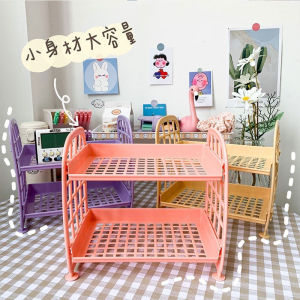 Kệ Nhựa Mini 2 Tầng Đựng Đồ Đa Năng Siêu Xinh - Kệ Mini 2 Tầng Xếp Gọn Trang Trí Để Bàn - Giá Để Đồ Kệ Mỹ Phẩm