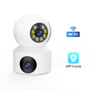 ซื้อ1แถม1 CCTV Camera กล้องวงจรปิด wifi  กล้องวงจรปิด มาพร้อมกล้องคู่ สมาร์ท WIFI 5G/2.4G 1080P หมุนได้360องศา ขึนลง90องศา มีอนฟาเรด ไฟLED FULL Color มีไมค์ลำโพง กล้อง ดู ออนไลน์ ผ่าน มือถือ